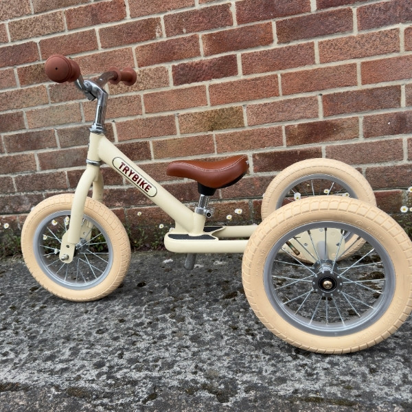 Preloved - Trybike Steel Balance Trike - Matte - Vintage Cream