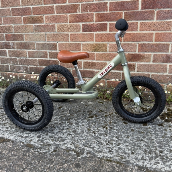 Preloved - Trybike Steel Balance Trike - Matte Green
