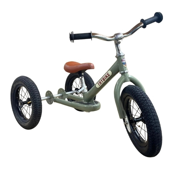 Preloved - Trybike Steel Balance Trike - Matte Green