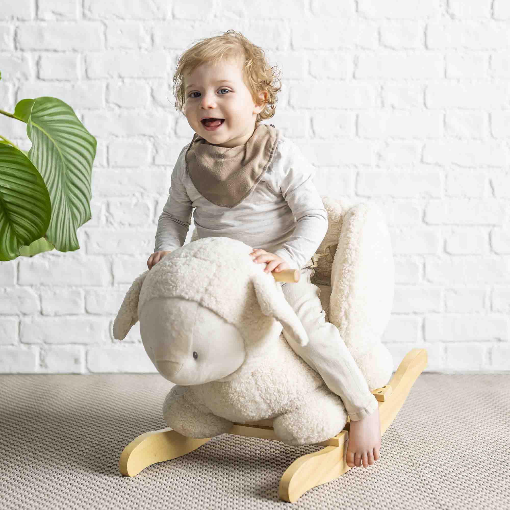 Preloved - Nattou Teddy Rocker – Ecru Sheep